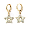 Star Real 18K Gold Plated Brass Dangle Leverback Earrings EJEW-L268-033G-02-1
