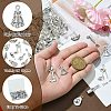 100Pcs 10 Styles Tibetan Style Alloy Pendant FIND-CJ0001-74-4