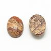 Natural Picture Jasper Cabochons G-R415-8x10-42-2