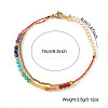 7 Chakras Synthetic Turquoise & Natural Lapis Lazuli & Carnelian Round Beads Double Layers Bracelets CC9331-1-3