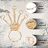 3Pcs 3 Colors Alloy Skeleton Full Hand Ring Bracelets Set BJEW-AN0001-21-3