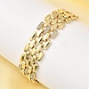Brass Watch Band Chain Bracelets for Men Women BJEW-H630-11G-1