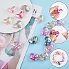 16Pcs 4 Colors Transparent Acrylic Beads MACR-FH0001-14-4