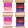 4 Cards 2 Styles Polyester Wavy Fringe Trim Ribbon DIY-GF0009-48E-1