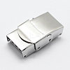 Tarnish Resistant 201 Stainless Steel Watch Band Clasps STAS-K173-01C-2