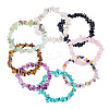 8Pcs Natural & Synthetic Gemstone Chips Stretch Bracelets for Women Men BJEW-TAC0037-2