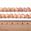 Ombre Effect Dyed Electroplate Opaque Glass Beads Strands EGLA-Q130-01A-18-5
