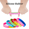 30Pcs 5 Colors Word HAPPY BIRTHDAY Silicone Cord Bracelets Set Wristband BJEW-GF0001-14B-6