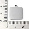 Non-Tarnish 304 Stainless Steel Pendants STAS-D025-03P-01-3
