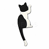 Cute Multifunction Cat Shape Acrylic Magnetic Refrigerator Sticker Fridge Magnets Hanging Hook AJEW-B002-01G-1