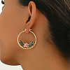 201 Stainless Steel Geometric Retro Casual Hoop Earrings ER1344-2-1