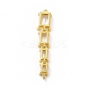 Brass Pave Cubic Zirconia Connector Charms KK-G458-01G-05-2