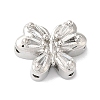 Brass Micro Pave Clear Cubic Zirconia Beads KK-G503-13P-1