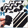 4 Rolls 4 Styles Single Face Velvet Gold Edged Ribbon for Bowknot Making OCOR-PH0002-93-4