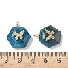 Natural Apatite Faceted Pendants G-P585-01G-08-3