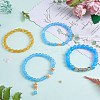 4Pcs 4 Style Natural Malaysia Jade & Synthetic Citrine Stretch Bracelets Set with Glass Beaded BJEW-SW00105-03-3