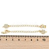 Brass Micro Pave Cubic Zirconia Ends with Chains KK-U043-04G-3