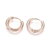 Ion Plating(IP) 304 Stainless Steel Huggie Hoop Earrings EJEW-F111B-16mm-RG-1