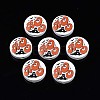 Halloween Printed Natural Wood Beads WOOD-T021-80-1