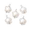 Alloy & ABS Plastic Imitation Pearl Star Connector Charms PALLOY-JF03871-1
