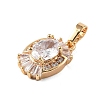 Brass Micro Pave Cubic Zirconia Pendants KK-E795-07KCG-2