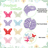 32Pcs 8 Colors Polyester Butterfly Lace Appliques DIY-FG0005-70-4