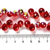 Electroplate Glass Beads Strands EGLA-D030-17F-4