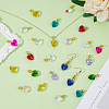 24Pcs 12 Colors Faceted Glass European Dangle Charms PALLOY-AB00176-5