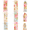 9Pcs 9 Style Silk Pouches ABAG-GA0001-10-1
