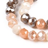 Electroplate Glass Beads Strands GLAA-T023-B16-04-3