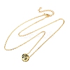 Brass Pave Cubic Zirconia Birth Stone Constellation Pendant Cable Chain Necklaces NJEW-D334-01G-01-4