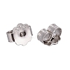 Rhodium Plated 925 Sterling Silver Friction Ear Nuts STER-L063-09P-6