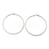 Tarnish Resistant 304 Stainless Steel Big Hoop Earrings EJEW-F105-13P-3