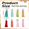 16Pcs 8 Colors Faux Suede Tassel Pendant Decorations FIND-LP0007-25B-2
