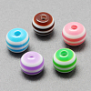 Round Striped Resin Beads RESI-R158-12mm-M-1