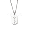 201 Stainless Steel Pendant Necklaces for Man NJEW-Q336-02C-P-1