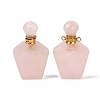 Natural Rose Quartz Openable Perfume Bottle Pendants G-I381-02G-04-1