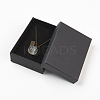 Dried Dandelion Inside Glass Pendant Necklaces NJEW-JN02183-5