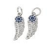 Brass Micro Pave Cubic Zirconia Pendants KK-U056-40P-1