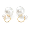 Plastic Imitation Pearl Cuff Earrings X-EJEW-G283-06-2