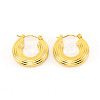 201 Stainless Steel Stripe Hoop Earrings for Women FS-WG1CC8F-01-3