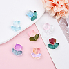60Pcs 2 Styles Spray Painted Transparent Glass Beads GLAA-YW0003-98-4