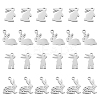 SUNNYCLUE 24Pcs 4 Style 201 Stainless Steel Bunny Charms STAS-SC0003-43-1