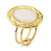 304 Stainless Steel Enamel Open Cuff Rings for Women RJEW-F166-47G-02-1