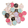 Alloy Pendants fore Enamel ENAM-CJ0001-32-4