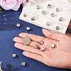 18Pcs 9 Styles 304 Stainless Steel European Bead Rhinestone Settings STAS-TA0003-15-6