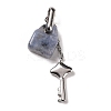 Natural Blue Spot Jasper Pendants G-B027-03C-2