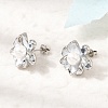 Brass Enamel Stud Earrings KK-CBAB173-02B-P-2