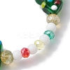 Round & Christmas Tree Glass Beaded Stretch Bracelets for Women X1-BJEW-TA00503-4
