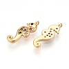 Brass Micro Pave Cubic Zirconia Pendants KK-N261-16G-2